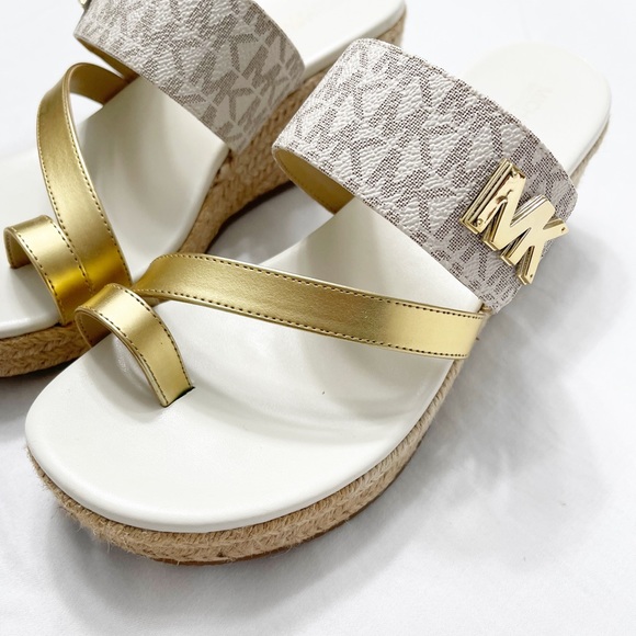 Women Michael Kors Sidney Mid Wedge Slip On Sandal - Picture 3 of 11